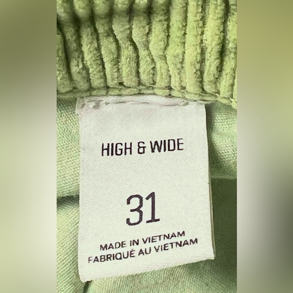 Urban Outfitters Lime Green High Rise WideLeg Jeans Y2K Street Wear Sz 31 (30”) - Picture 7 of 13